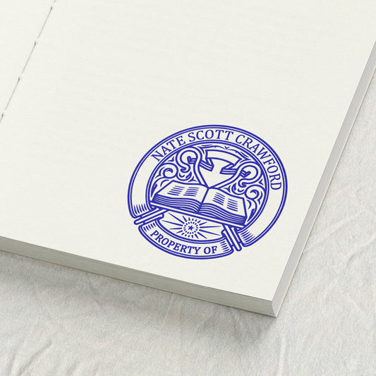 Art Nouveau Library Crest Library Stamp