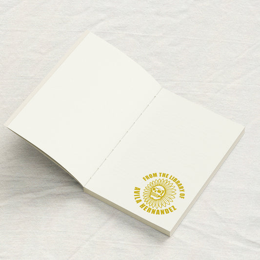 Skull Sunflower Library Stamp
