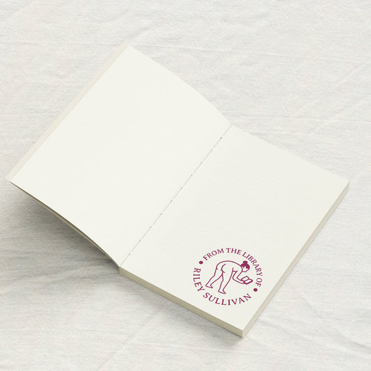 Woman Reading Body Line Art Library Stamp