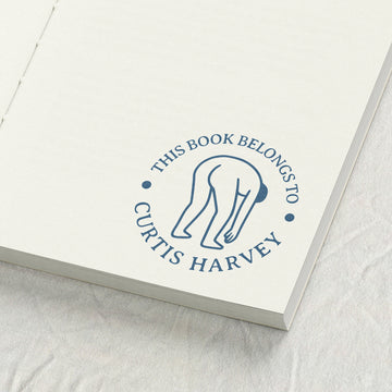 Bent Forward Male Figure Library Stamp