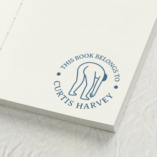 Bent Forward Male Figure Library Stamp