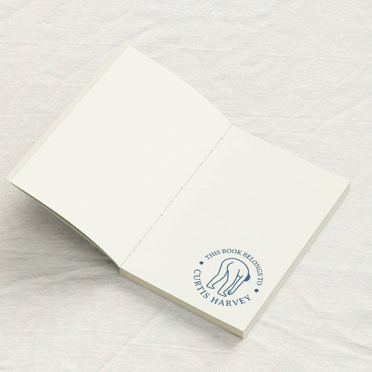 Bent Forward Male Figure Library Stamp