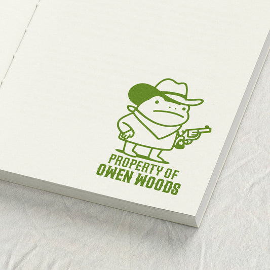 Sheriff Frog Library Stamp