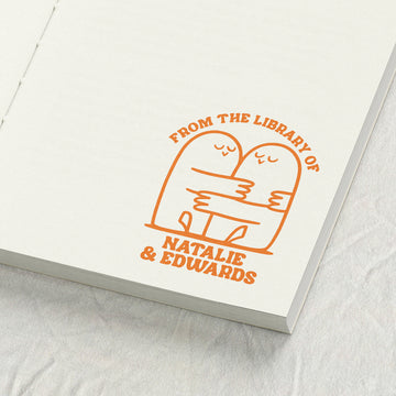 Hugging Book Buddies Couple Stamp