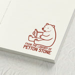 Bear Reading Library Stamp