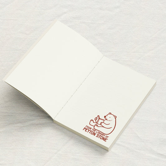 Bear Reading Library Stamp